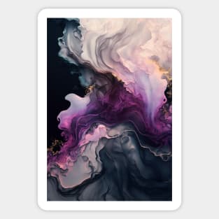 Royal Ripple - Abstract Alcohol Ink Resin Art Sticker